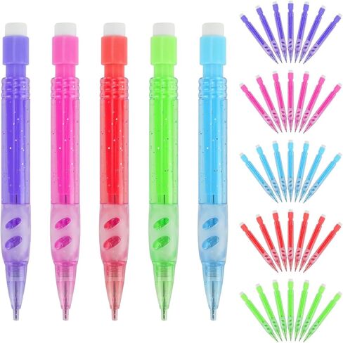 40 PCS Mini Mechanical Pencils Automatic Pencils 0.7mm with Erasers Mini Pencil Stationery Home Office School Supplies for Writing, Drawing, Sketching, Drafting in Kuwait