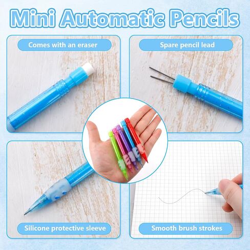 40 PCS Mini Mechanical Pencils Automatic Pencils 0.7mm with Erasers Mini Pencil Stationery Home Office School Supplies for Writing, Drawing, Sketching, Drafting in Kuwait