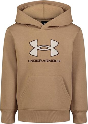 سترة بغطاء للرأس منسوجة بجيب من Under Armour UA، أزرق/رمادي هورايزون، 4T in Saudi Arabia