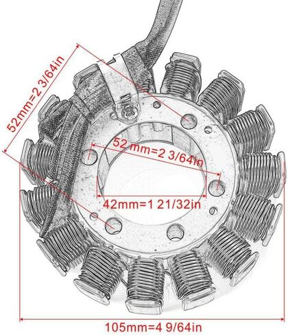 Stator Coil 28P-81410-01 Compatible with ATV YFM700 700 2007 2008 2009 2010 2011 2012 2013 2014 in Kuwait
