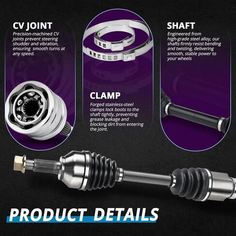 Front CV Axle Replacement for 2008 2009 2010 2011 2012 2013 Nissan Rogue, 2014 2015 Rogue Select, Driver and Passenger Side NI-8348 NI-8347 [AWD] in Saudi Arabia