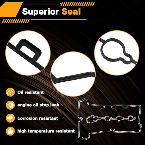 VS50778R 12609291 12608604 Valve Cover Gasket fit for 2008-2017 Buick Lacrosse/Regal/Verano, fit for Chevy Captiva Sport/Cobalt/Equinox/HHR/Malibu, fit for GMC Terrain, Pontiac Solstice, Saturn Sky in Kuwait