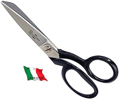 Ultima 6 Inch Bent Handle General Purpose Scissors – Drop Forged Carbon Steel Trimmer Sheers, Chrome Plated with Black Bent Handles, Made in Italy in Kuwait
