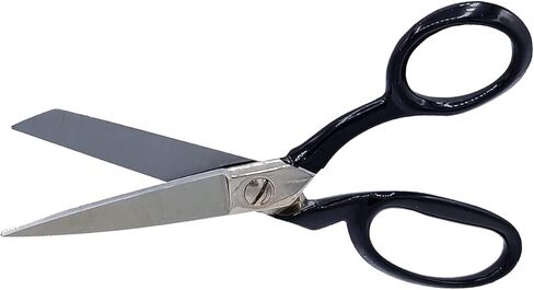 Ultima 6 Inch Bent Handle General Purpose Scissors – Drop Forged Carbon Steel Trimmer Sheers, Chrome Plated with Black Bent Handles, Made in Italy in Kuwait