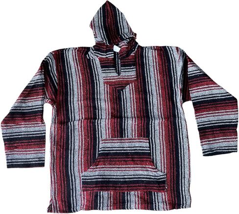 3XL, BAJA PONCHO, HOODIE, BAJA SHIRT, JERGA, MADE IN MEXICO, XXXL, SURF, BEACH SHIRT, SKATER, RED - BLACK - WHITE in Saudi Arabia