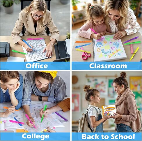 168 عبوة من أقلام التحديد من KIZZYEA في 6 ألوان متنوعة، مجموعة أقلام تحديد ذات طرف إزميل تجف بسرعة، علامات تمييز لا تنزف للأطفال البالغين، يجب أن تحتوي على الفصول الدراسية المكتبية، لوازم مدرسية للمعلمين in Kuwait