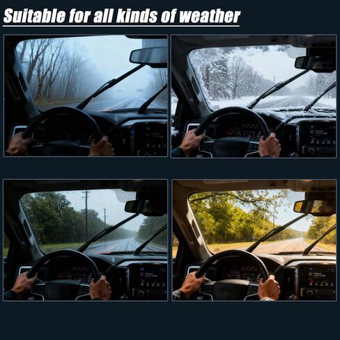 AUCERAMIC 22" + 22" Windshield Wiper Blades Replacement for Chevy Silverado GMC Sierra 1500 2500 3500 HD 2014 2015 2016 2017 2018 OEM Quality (Pack of 2) in Saudi Arabia