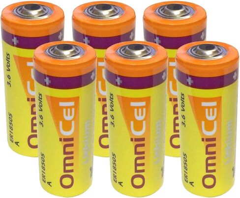 6x Omnicel ER18505 3.6V 3.8Ah Size A Lithium Button Top Battery For Smart Munitions, Unattended Sensors, Intrusion Sensors, Invisible Fencing, Asset Tracking, Theft Prevention, Locator Beacons in Saudi Arabia