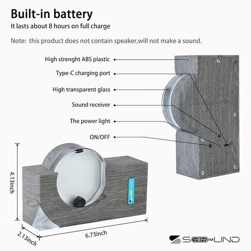 sovenomund Dancing Ferrofluid Display Lamp, Music Visualization Tool with Rhythm Sync, Desktop Decor & Stress Relief Gift for Teens (Not a Speaker) in Kuwait