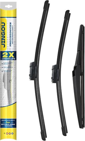 Windshield Wipers,24"+17" Front Wiper with 13" Rear Wiper Blade Sets Compatible with GMC Terrain Chevy Equinox 2010-2017,Automotive Replacement Windshield Wiper Blade (Pack Of 3) in Kuwait