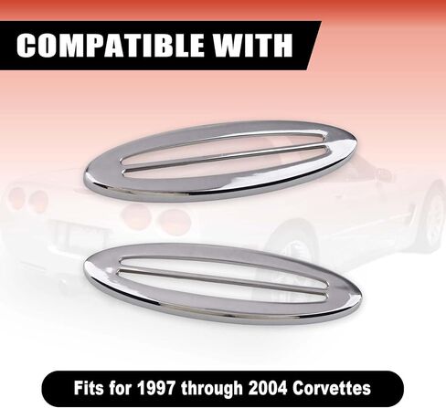 Chrome Rear Side Marker Louvers Fits for 1997-2004 Corvette in Kuwait