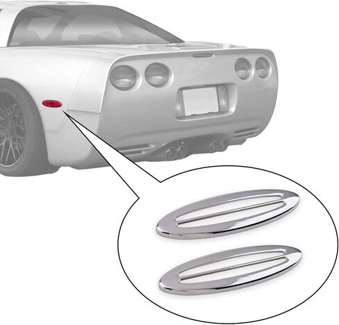Chrome Rear Side Marker Louvers Fits for 1997-2004 Corvette in Kuwait