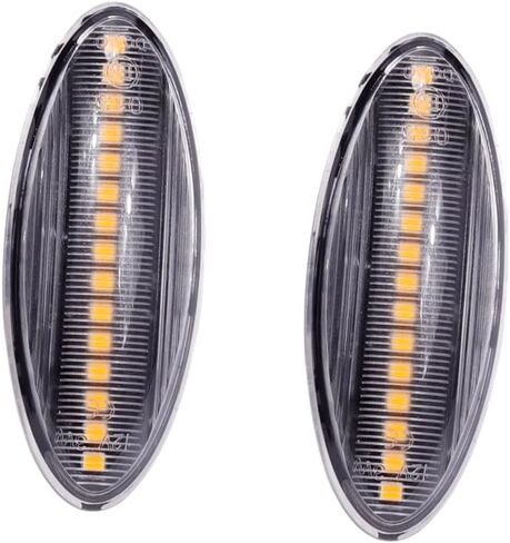 A Pair Turn Signal Blinker LED Dynamic Side Marker Light For Toyota Yaris Corolla Auris Mk1 E15 RAV4 Mk3 (White) in Saudi Arabia