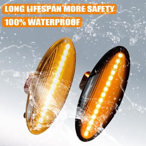 A Pair Turn Signal Blinker LED Dynamic Side Marker Light For Toyota Yaris Corolla Auris Mk1 E15 RAV4 Mk3 (White) in Saudi Arabia