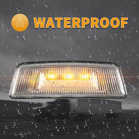 2 PCS LED Side Turn Signal Light Front Fender Marker Indicator Light Fits for Kenworth T680 T700 T880 Peterbilt 567 Amber Lens Bright Full LED Driver and Passenger Side in Saudi Arabia