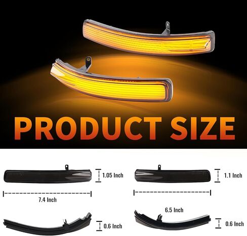 أضواء جانبية LED متتابعة مرآة ضوء إشارة الانعطاف لسيارة Ford Explorer 2011-2019، مصباح وامض بمؤشر مرآة ديناميكي وعدسة مدخنة، قطعتان in Kuwait