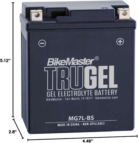 BikeMaster MG7L-BS TruGel Motorcycle Battery - 114L x 71W x 130H mm in Saudi Arabia