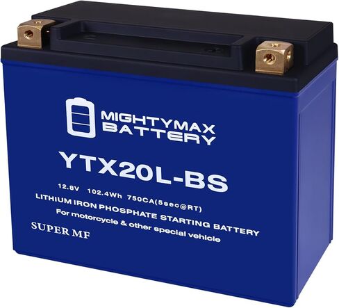 Mighty Max Battery YTX20L-BS Lithium Replacement Battery compatible with Harley-Davidson FXDLI Dyna Low Rider 04-06 in Saudi Arabia