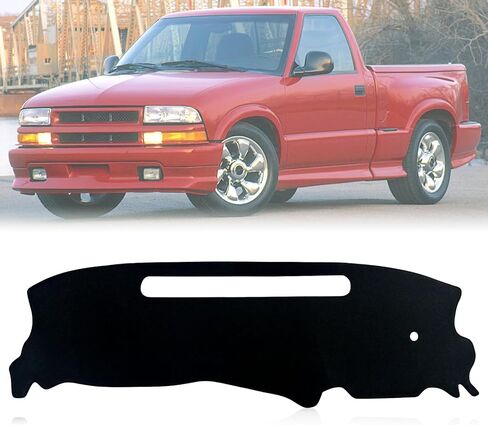 غطاء لوحة القيادة لوحة لوحة القيادة متوافقة مع Chevy Blazer 1998-2005 GMC S10 Sonoma 1998-2004 Jimmy 1998-2001 واقي غطاء لوحة القيادة (زخرفة سوداء) in Saudi Arabia