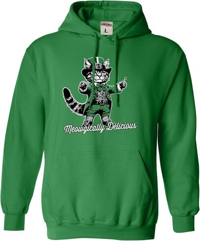 Go All Out Meowgically Delicious Funny Cat St. Patricks Day Gift Mens Sweatshirt Hoodie in Saudi Arabia
