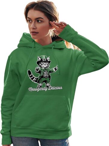 Go All Out Meowgically Delicious Funny Cat St. Patricks Day Gift Mens Sweatshirt Hoodie in Saudi Arabia