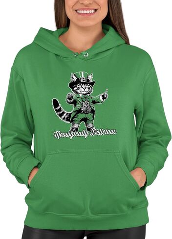Go All Out Meowgically Delicious Funny Cat St. Patricks Day Gift Mens Sweatshirt Hoodie in Saudi Arabia