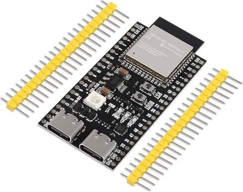 AITRIP 3PCS ESP32-S3-DevKitC-1-N8R2 ESP32-S3 Development Board Pre-soldered Pins ESP32 S3 Core Board with WROOM-1-N8R2 Low Power MCU Ideal for Arduino DIY Projects in Kuwait