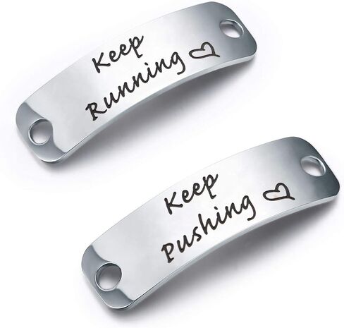 ENSIANTH Trainer Tags Gift for Runner Keep Running Keep Pushing Shoe Lace Tag Fitness Gym Gift Inspirational Gift for Girls in Saudi Arabia