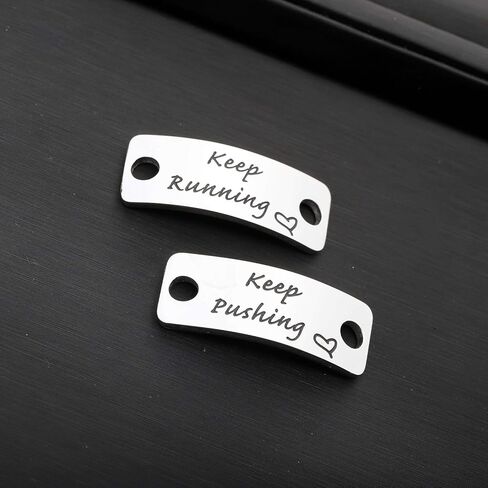 ENSIANTH Trainer Tags Gift for Runner Keep Running Keep Pushing Shoe Lace Tag Fitness Gym Gift Inspirational Gift for Girls in Saudi Arabia