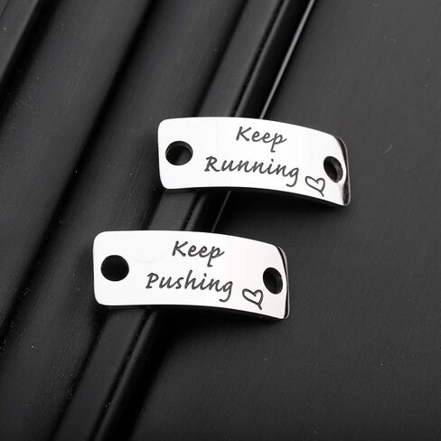 ENSIANTH Trainer Tags Gift for Runner Keep Running Keep Pushing Shoe Lace Tag Fitness Gym Gift Inspirational Gift for Girls in Saudi Arabia