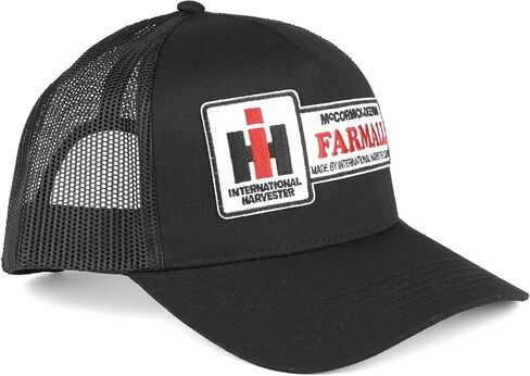 Case IH Black McCormick Deering Farmall Logo Mesh Back Trucker Hat FIH5BM in Kuwait