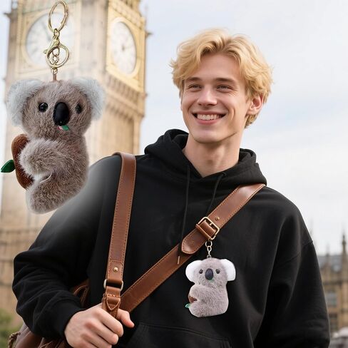 Adorable Koala Keychain Plush Cute Plush Koala Bear Key Ring for Backpack Keys Wallet Car Keychain in Kuwait