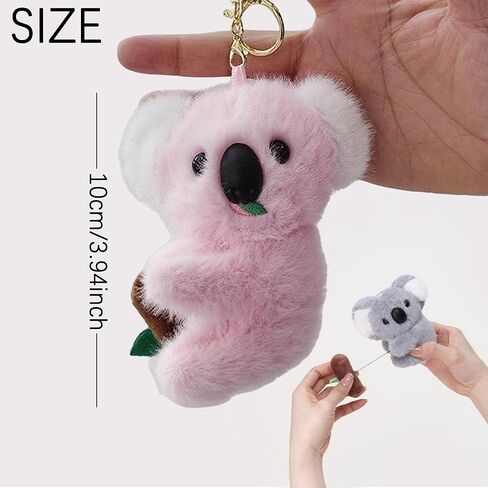 Adorable Koala Keychain Plush Cute Plush Koala Bear Key Ring for Backpack Keys Wallet Car Keychain in Kuwait