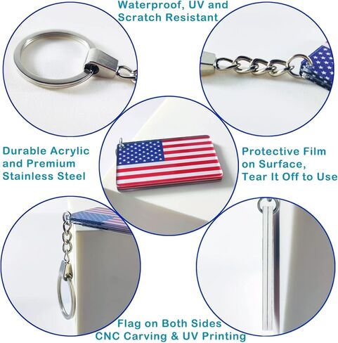 QQSD Ukraine Ukrainian Flag with Trident Keychain Key Ring, 2 Pack in Saudi Arabia