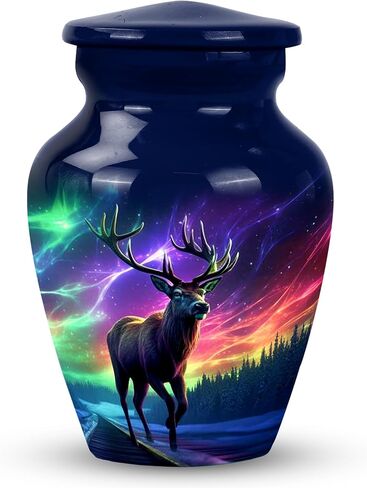 Deer Urn for Adult Male - Memorial Urn for Ashes for Women & Men - Deer Mini Keepsake Urns for Human Ashes - Small Urns for Mom & Dad - Memorial Keepsakes for Adults 3 Inch in Saudi Arabia
