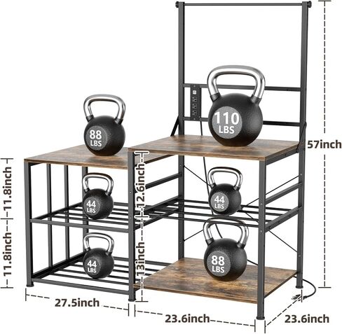 طاولة طابعة Aquzee ثلاثية الأبعاد مع مساحة تخزين للشعيرات، حامل طابعة ثلاثية الأبعاد W51*D23.6، رف تخزين للطابعة ثلاثية الأبعاد للخدمة الشاقة، منفذ طاقة واحد للطباعة ثلاثية الأبعاد، استوديو ورشة العمل المكتبية، لملحقات الطابعة ثلاثية الأبعاد in Kuwait