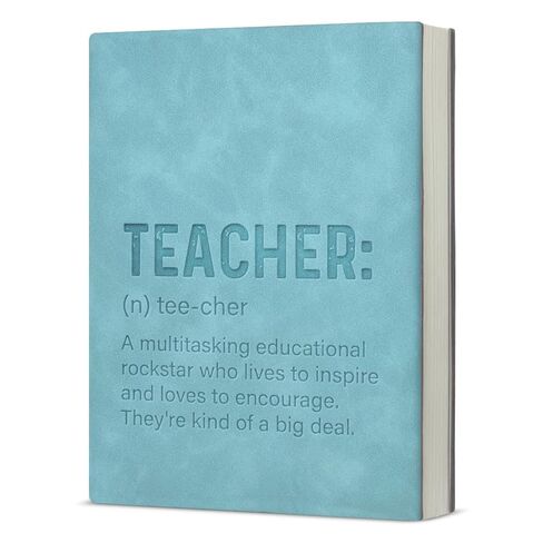 Teacher Journal Notebook Gifts for Women Men, Teacher's Day Gift Teacher Definition Leather Writing Notebook-Green in Saudi Arabia