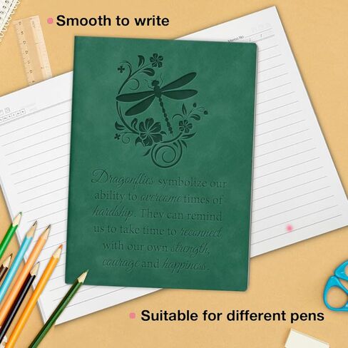 Inspirational Notebook Gifts for Women Dragonfly Journal Encouragement Gift for Woman Friends Coworkers-Dark Green in Saudi Arabia