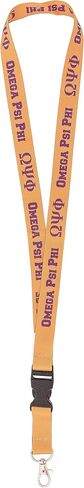 صبار الصحراء أوميغا Psi Phi Lanyard Fraternity Divine 9 OPP مفاتيح السيارة معرف شارة حامل سلاسل المفاتيح مشبك الانفصال المفاجئة (الحبل - B - الذهب) in Saudi Arabia