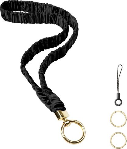 حبل سكرانشي لشارات الهوية والمفاتيح، أشرطة حبل رقبة قابلة للتمدد للنساء، حامل سلسلة مفاتيح قابل للسحب لطيف in Kuwait