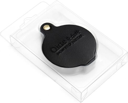10x Small Pocket Magnifier Glass, Qirte Mini Folding Magnifying Lenses with Rotating Protective Leather Sheath for Seniors Reading, Inspection, Kids for Exploration, Elder Gift, 2 3/8'' Lens Size in Saudi Arabia