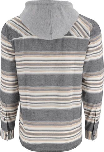Simms M'S SANTEE FLANNEL HOODY أسود/سليت BLNKT STRP L in Saudi Arabia