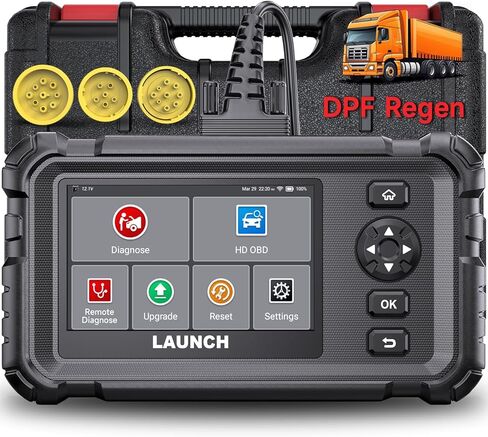 LAUNCH CRP129 HD Heavy Duty Truck Scanner, DPF Regen, Full System Diesel Diagnostic Scan Tool Speed Limit Adjust 7+ Reset Service Commercial Code Reader for Heavy Truck Pickup Tractor Semi-Trucks in Kuwait