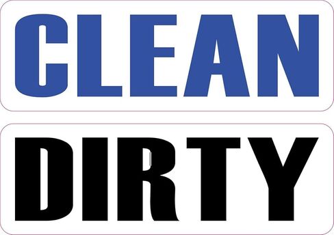 StickerTalk Clean and Dirty Stickers, 1 Sheet of 2 Stickers, 6 inches by 2 inches Each in Saudi Arabia