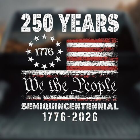 2PCS America 250th Anniversary Car Window Decal Sticker，1776-2026 American Independence Commemorative Sticker，America 250 Merchandise Bumper Stickers for Car, Pickup Truck, SUV (Eagle Wings) in Saudi Arabia