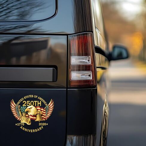 2PCS America 250th Anniversary Car Window Decal Sticker，1776-2026 American Independence Commemorative Sticker，America 250 Merchandise Bumper Stickers for Car, Pickup Truck, SUV (Eagle Wings) in Saudi Arabia
