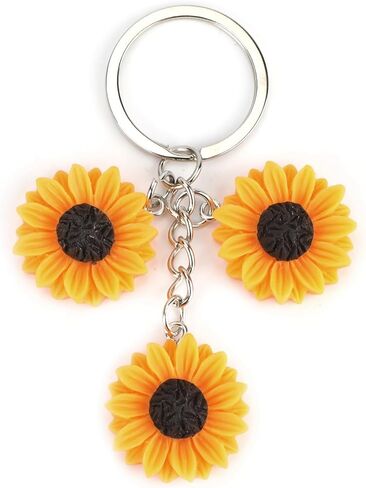 Sunflower Keychain Flower Keychain Flower Gifts Sunflower Gifts for Women Birthday Christmas Mother Day Graduation in Saudi Arabia