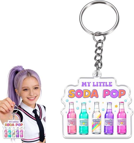 TI-EDC Soda Pop Birthday Party Friendship BFF Gifts for Fans Kpop Merch for K-Pop Lovers, Kpop Keychain Gifts for Girls, Galentines Day Gifts for Women, Korean Drama Music Keychain for Girls in Saudi Arabia