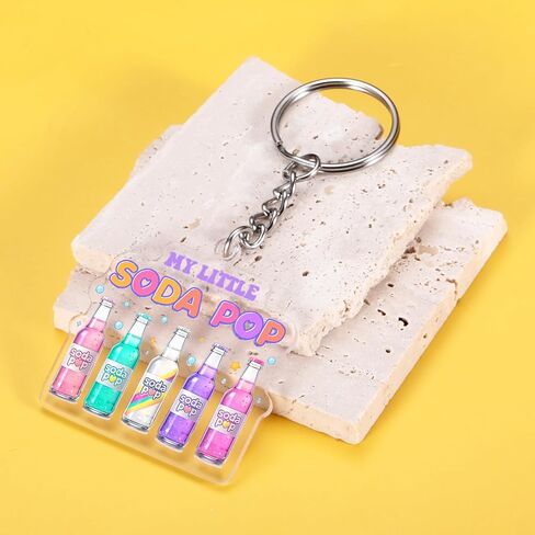 TI-EDC Soda Pop Birthday Party Friendship BFF Gifts for Fans Kpop Merch for K-Pop Lovers, Kpop Keychain Gifts for Girls, Galentines Day Gifts for Women, Korean Drama Music Keychain for Girls in Saudi Arabia