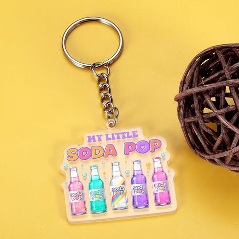 TI-EDC Soda Pop Birthday Party Friendship BFF Gifts for Fans Kpop Merch for K-Pop Lovers, Kpop Keychain Gifts for Girls, Galentines Day Gifts for Women, Korean Drama Music Keychain for Girls in Saudi Arabia